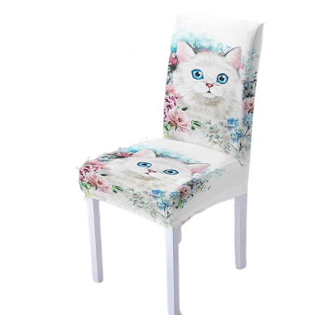 Housse de chaise <br> Chat Mignon