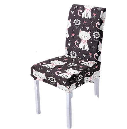 Housse de chaise <br> Chat Noir