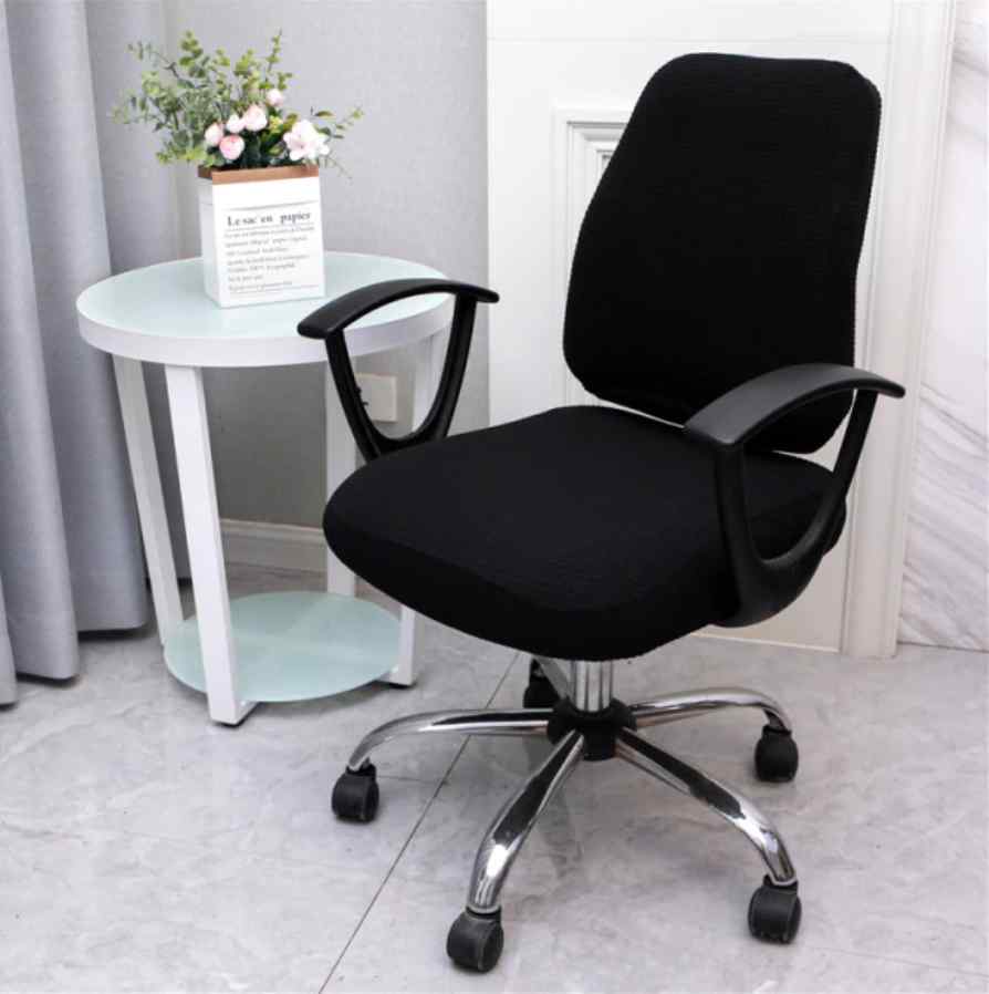 Housse de chaise de bureau <br> Extensible Noir