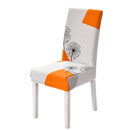 Housse de chaise <br> duo chic orange & blanc