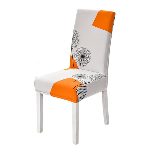 Housse de chaise <br> duo chic orange & blanc