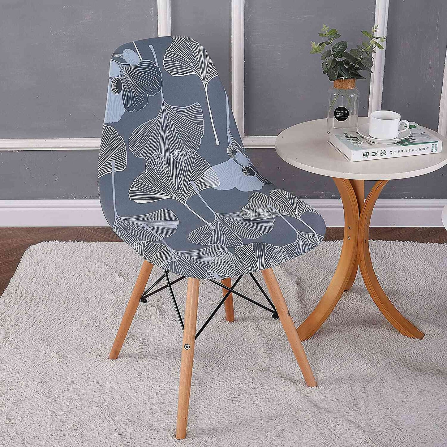 Housse de Chaise Scandinave à Motifs Floral - Design Élégant