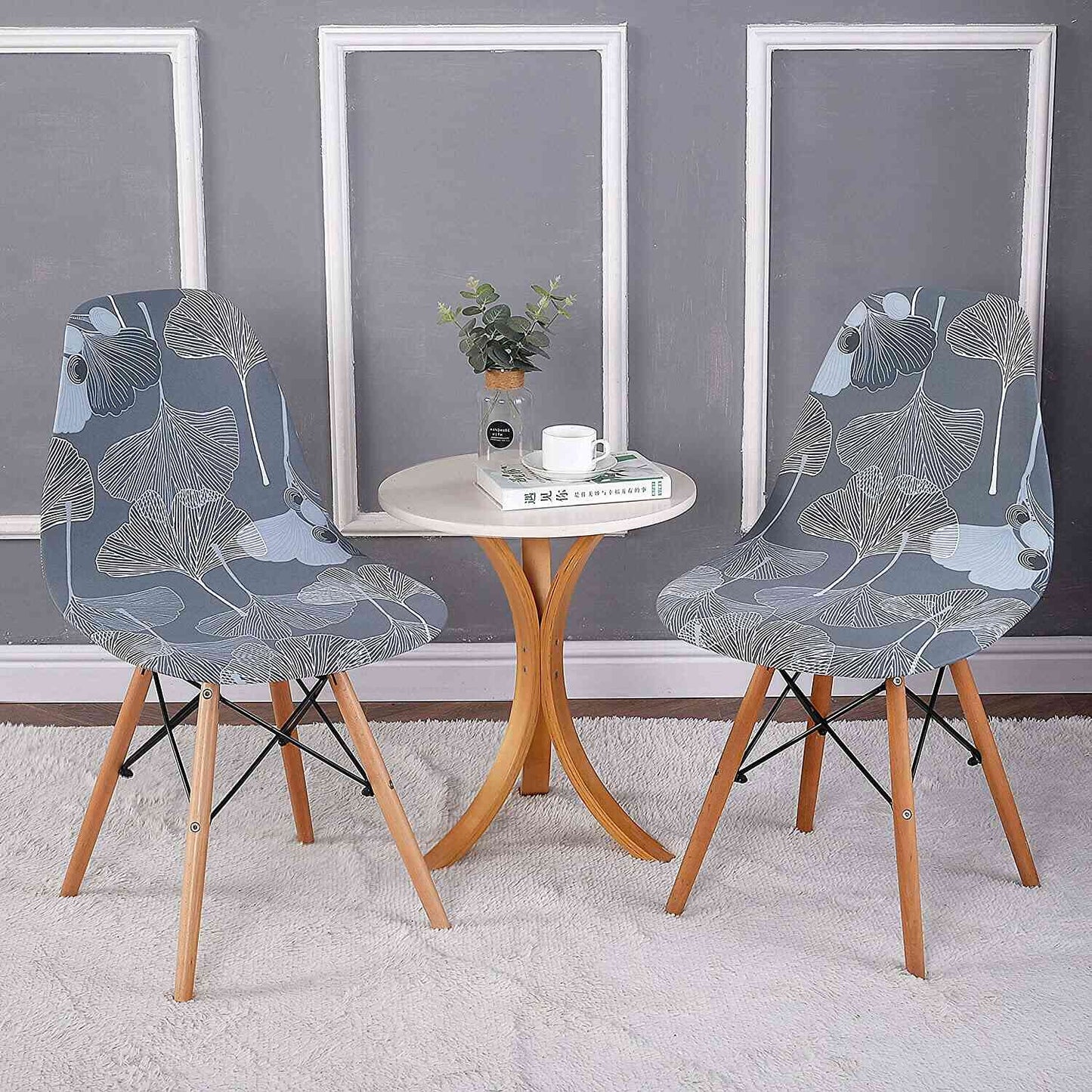 Housse de Chaise Scandinave à Motifs Floral - Design Élégant