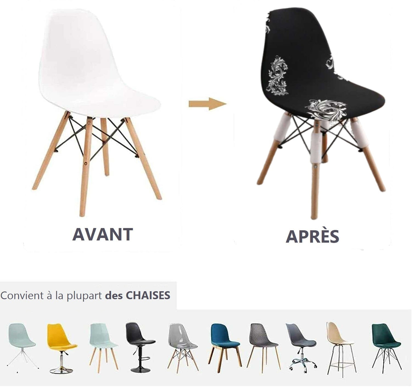 Housse de Chaise <br/> Scandinave - Snow