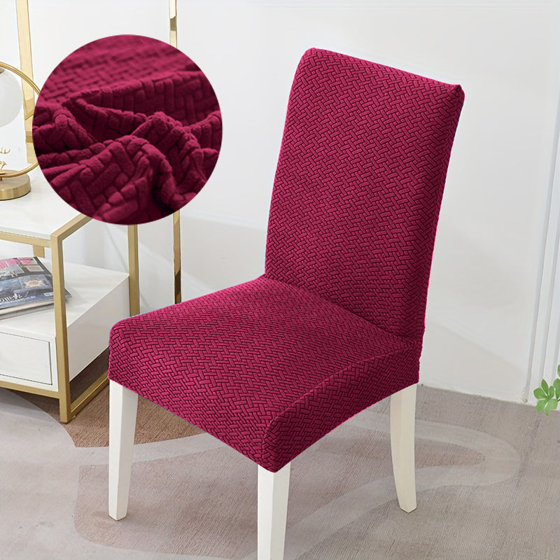 Housse de chaise <br> en Jacquard Bordeaux