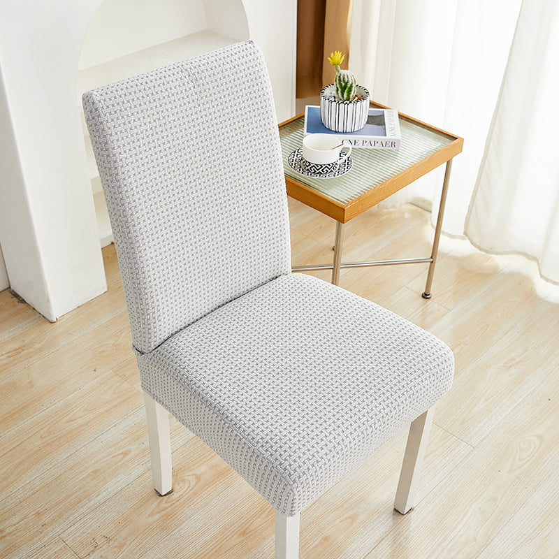 Housse de chaise <br> en Jacquard Gris Clair