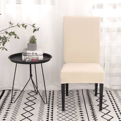 Housse de Chaise Extensible Beige pour Salle à Manger - Design Élégant et Taille Universelle