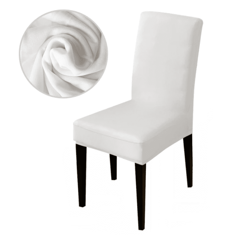 Housse de Chaise Extensible <br> Blanche