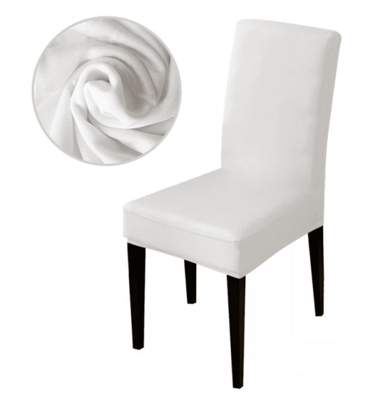 Housse de Chaise Extensible <br> Blanche