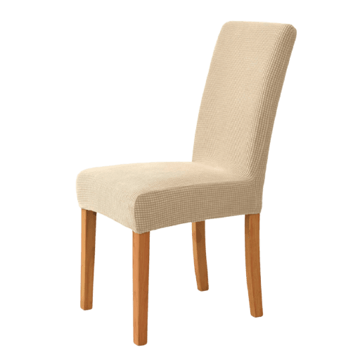 Housse de chaise <br> Extensible Crème