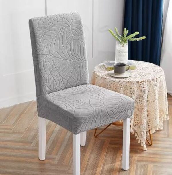 Housse de Chaise Extensible <br> Jacquard Gris Clair