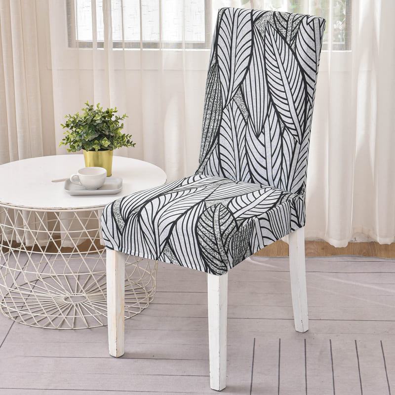 Housse de chaise <br> feuillages élégants