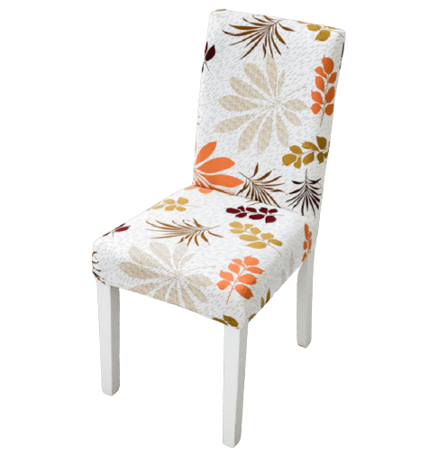 Housse de chaise <br> Fleurie Orange