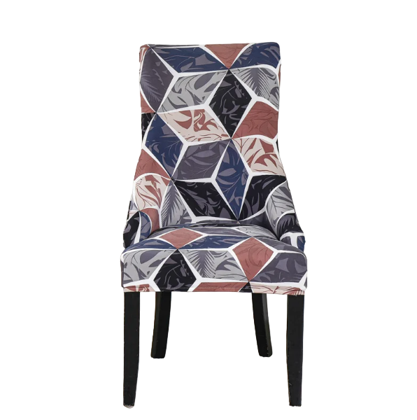 Housse de chaise Inclinée <br> Géométrique Bleu Rose