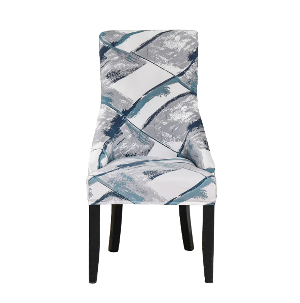 Housse de chaise Inclinée <br> Imprimée Bleu Gris