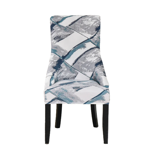 Housse de chaise Inclinée <br> Imprimée Bleu Gris