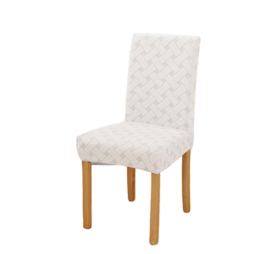 Housse de chaise <br> en Jacquard Blanc