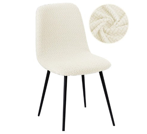 Housse de chaise <br> Jacquard Ivoire