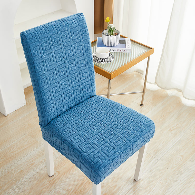 Housse de chaise <br>  Labyrinthe Bleu