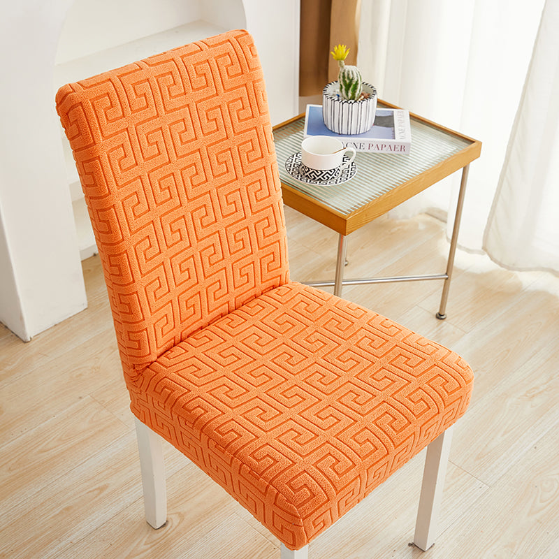 Housse de chaise <br>  Labyrinthe Orange