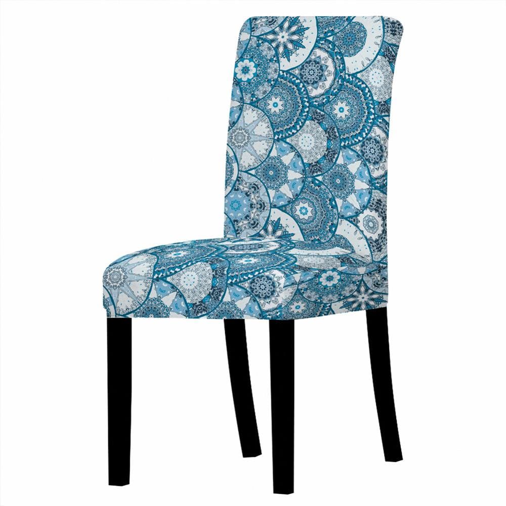 Housse de chaise <br> Mandala Bleu