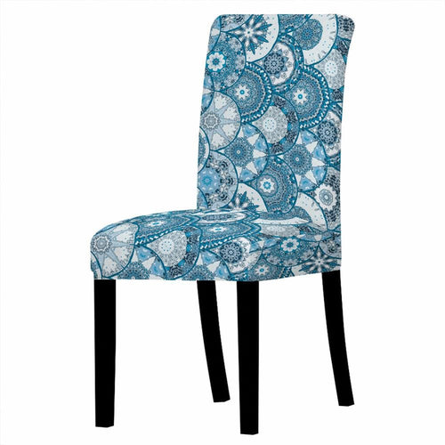 Housse de chaise <br> Mandala Bleu
