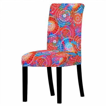 Housse de chaise <br> Mandala Rouge