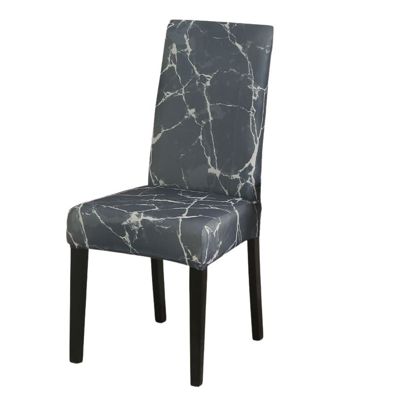 Housse de chaise <br> marbre gris