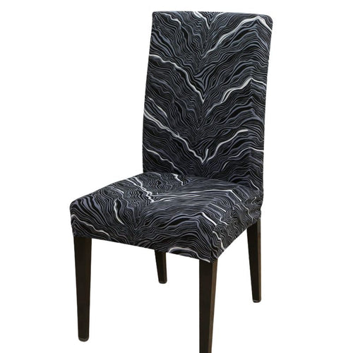 Housse de chaise <br> marbre noir