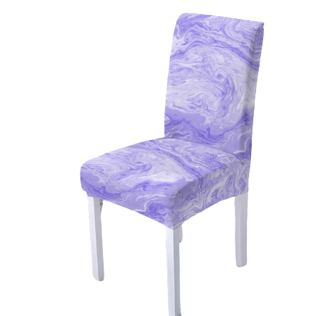 Housse de chaise <br> Marbrée Violette