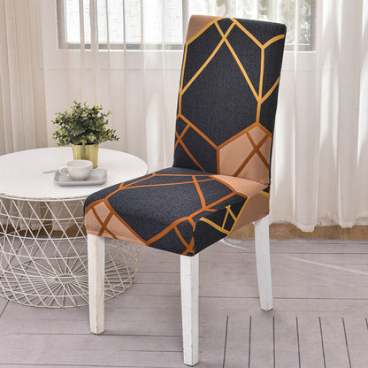 Housse de chaise <br> à motifs polygonaux