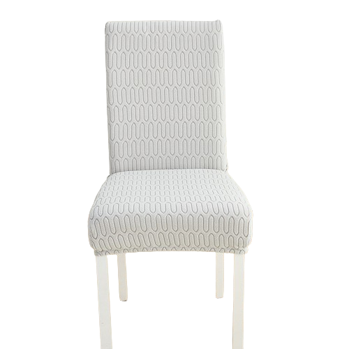 Housse de chaise <br> Ondulation Gris Clair
