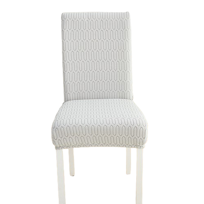 Housse de chaise <br> Ondulation Gris Clair