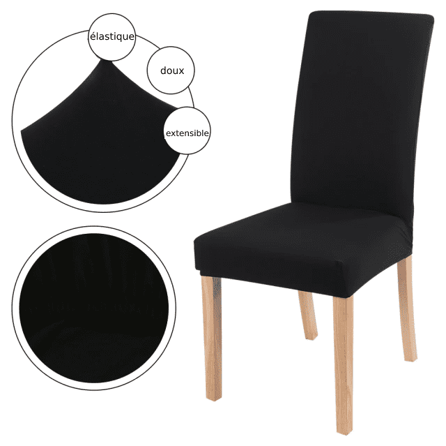 Housse de Chaise Universelle- Noir
