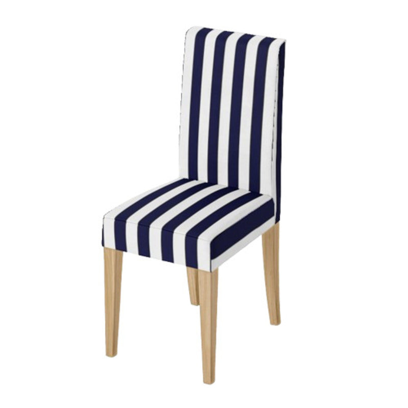 Housse de chaise <br> Rayures Bleu Marine