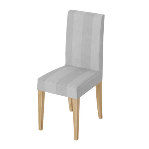 Housse de chaise <br> Rayures Gris Clair