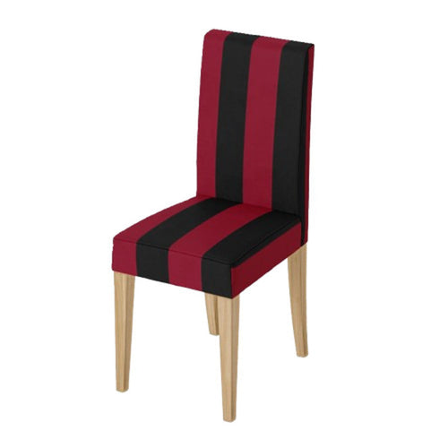 Housse de chaise <br> Rayures Noir et Bordeaux