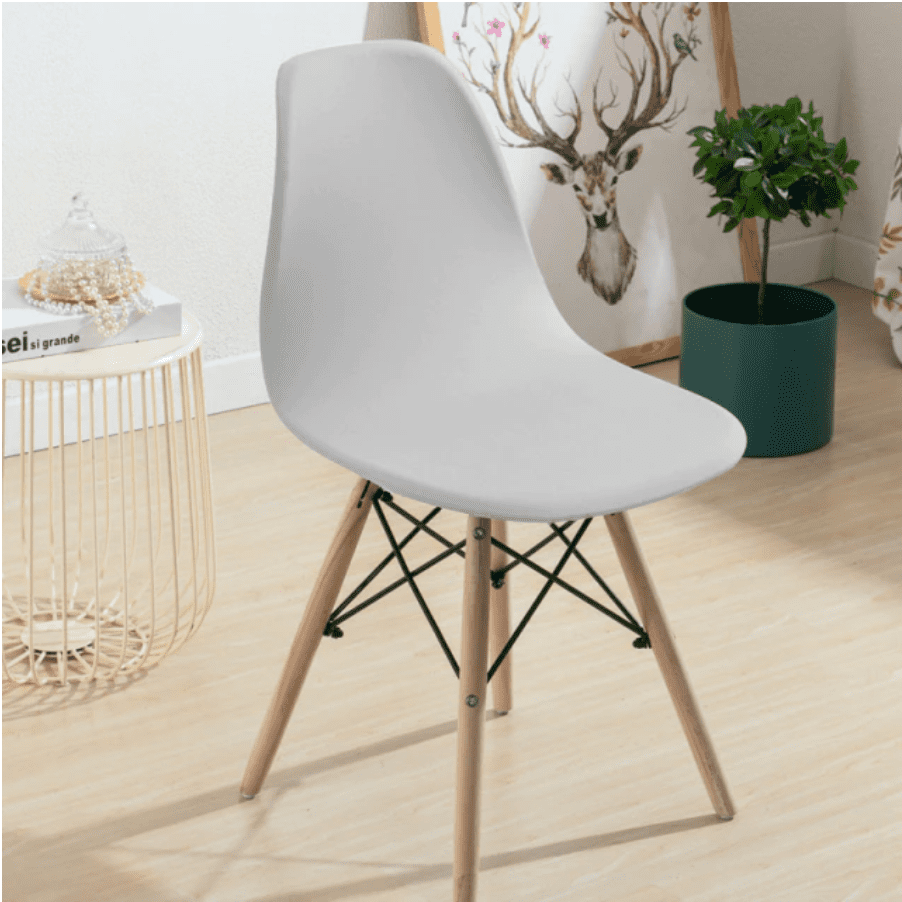 Housse chaise Scandinave <br> Gris clair