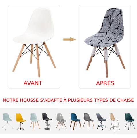 Housse de Chaise <br/> Scandinave - Noir