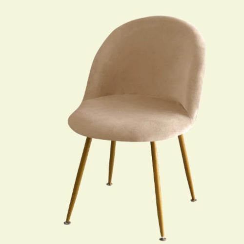 Housse chaise Scandinave <br> Maury Velours Beige Foncé