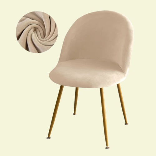 Housse chaise Scandinave <br> Maury Velours Beige