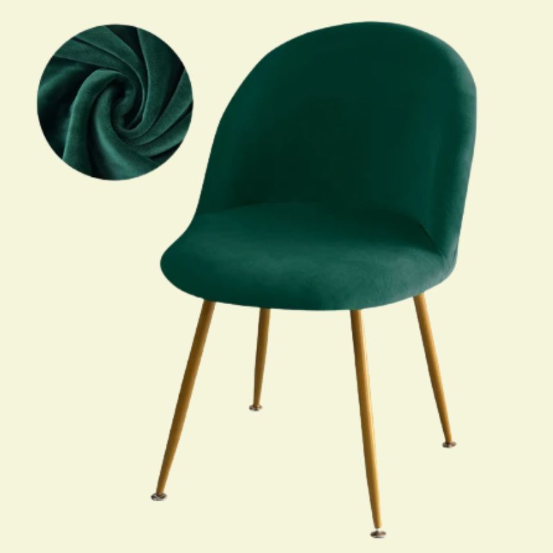 Housse chaise Scandinave <br> Maury Velours Vert