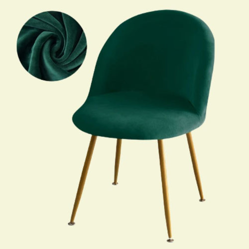 Housse chaise Scandinave <br> Maury Velours Vert