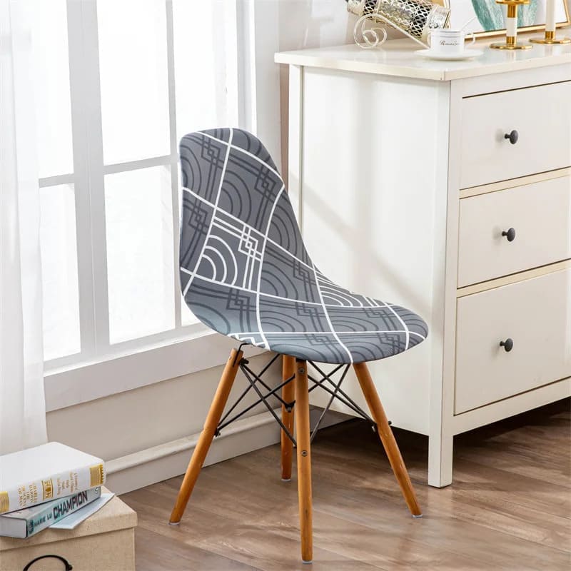Housse chaise Scandinave <br> Universelle Grise