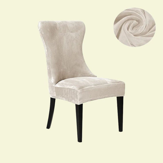 Housse chaise Scandinave <br> Velours Beige Taupe