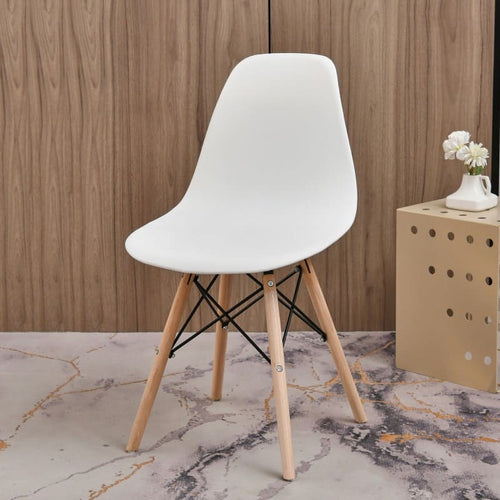 Housse chaise Scandinave <br> Velours Blanc