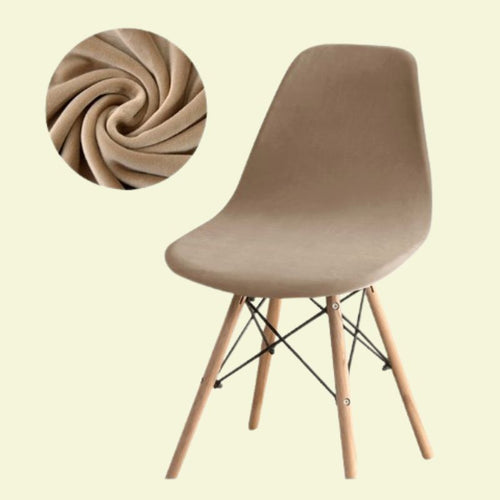 Housse chaise Scandinave <br> Velours Camel