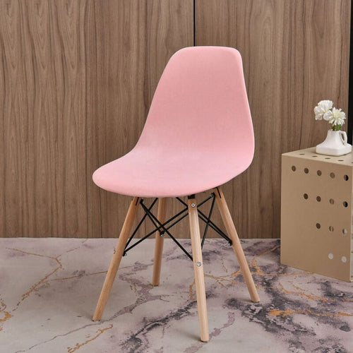 Housse chaise Scandinave <br> Velours Rose
