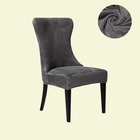 Housse chaise Scandinave <br> Velours Grise
