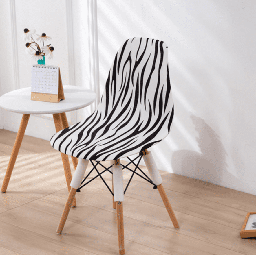 Housse chaise Scandinave <br> Zèbre